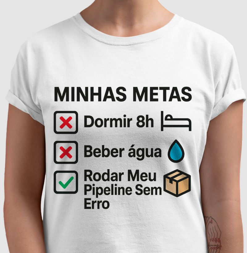 Camiseta Minhas Metas Preto