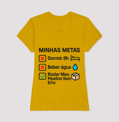Camiseta Minhas Metas Preto