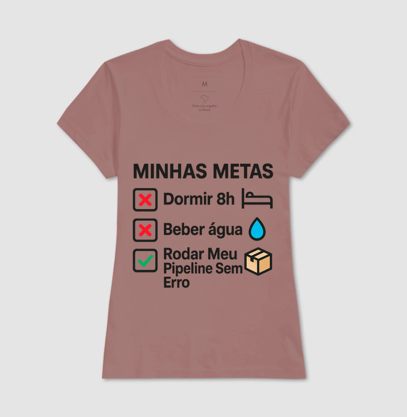Camiseta Minhas Metas Preto