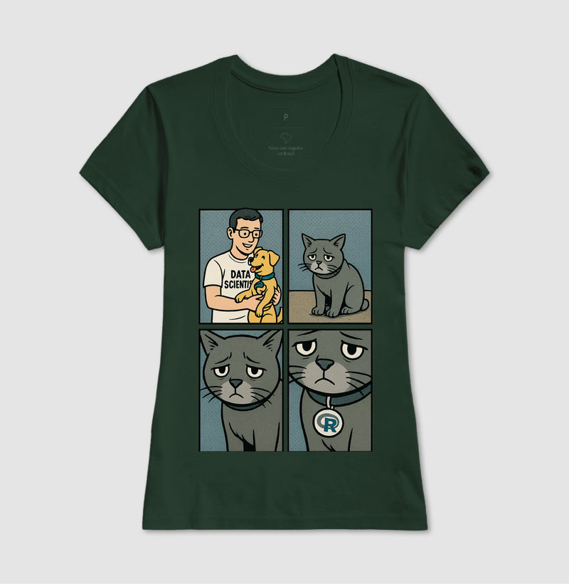 Camiseta O Ciêntista de Dados Prefere Python