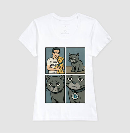 Camiseta O Ciêntista de Dados Prefere Python