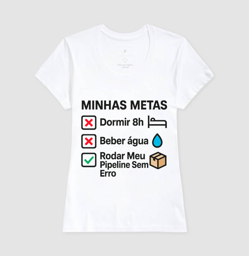 Camiseta Minhas Metas Preto