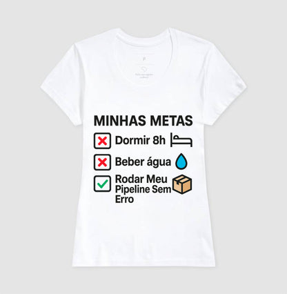 Camiseta Minhas Metas Preto