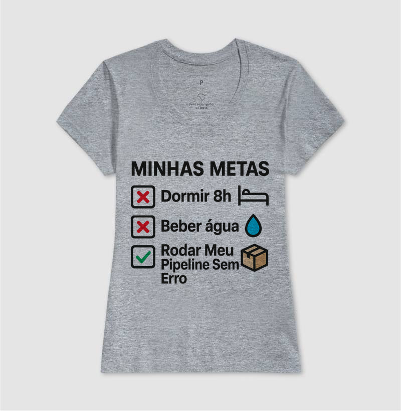 Camiseta Minhas Metas Preto