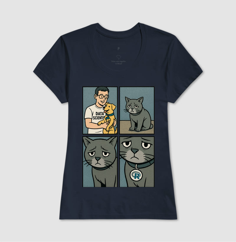 Camiseta O Ciêntista de Dados Prefere Python