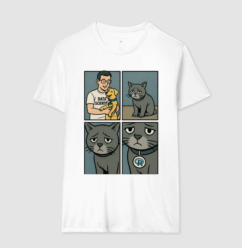 Camiseta O Ciêntista de Dados Prefere Python