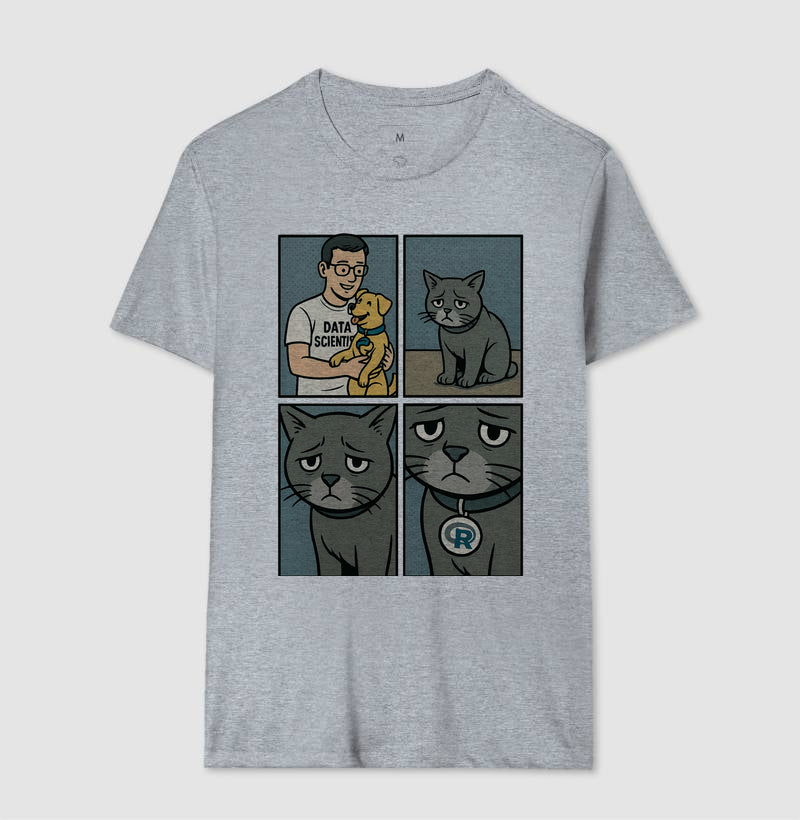 Camiseta O Ciêntista de Dados Prefere Python